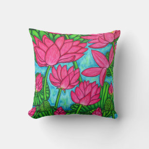 Cojín decorativo poliéster de Lotus Bliss de 16" x