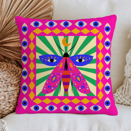 Cojín Decorativo Polilla Celestial Ojos Malvados Modernos Funky Max