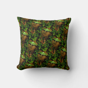 Cojín Decorativo Polilla Luna verde