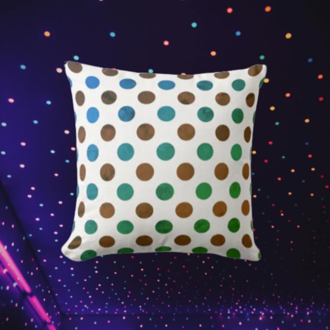 Cojín Decorativo Polka Dot Blue y Green (Subido por el creador)
