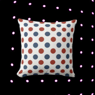 Cojín Decorativo Polka Dot Navy Red
