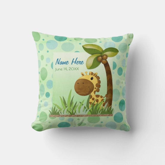 Cojín Decorativo Polka Dots Giraffe Keepsake Pillow (Anverso)