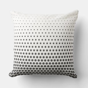 Cojín Decorativo Polka gris con puntos blancos modernos