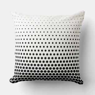 Cojín Decorativo Polka negro con puntos blancos modernos
