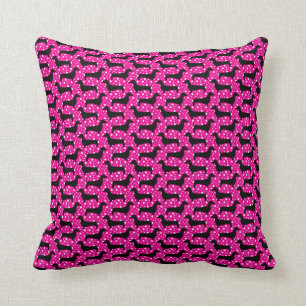 Cojín Decorativo Polka rosa Dachshund