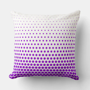 Cojín Decorativo Polka violeta con puntos blancos modernos