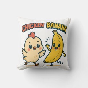 COJÍN DECORATIVO ¡POLLITO PLÁTANO MONADA!