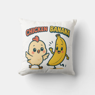 COJÍN DECORATIVO ¡POLLITO PLÁTANO MONADA! 