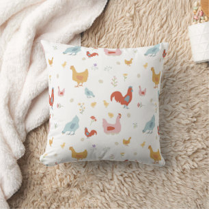Cojín Decorativo Pollitos Lindos Gallinas y Polluelos