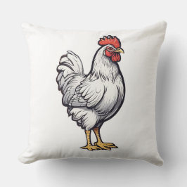 Cojín Decorativo Pollo blanco