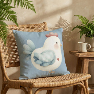 Cojín Decorativo Pollo Cottagecore Pastel