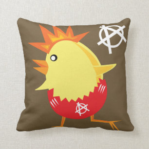 Cojín Decorativo Pollo de Rock Punk
