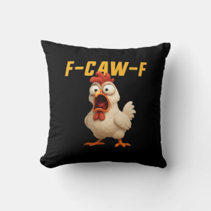 Cojín Decorativo Pollo F-Caw-F divertido Pollo F-Caw-F Gear Vintage