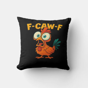 Cojín Decorativo Pollo F-Caw-F Esencial Divertido Moderno
