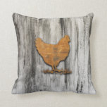 Cojín Decorativo Pollo Rústico (Naranja)<br><div class="desc">Pollo Rústico (Naranja)</div>