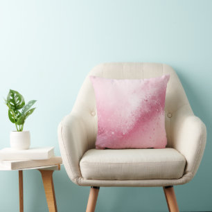 Cojín Decorativo Polvo Brillante Abstracto Femenino Rosa Niña 