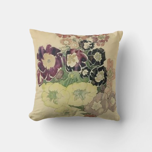 Cojín Decorativo Polyanthus Walberswick por Charles Mackintosh (Anverso)