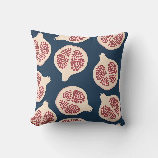 Cojín Decorativo Pomegranate seamless pattern,background with pomeg (Anverso)