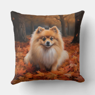 Cojín Decorativo Pomerania en otoño las hojas caídas inspiran