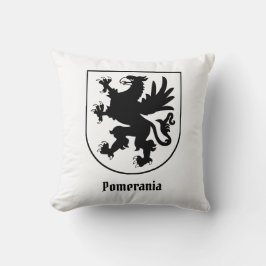 Cojín Decorativo Pomeranian Coat of Arms Black and White Heraldic