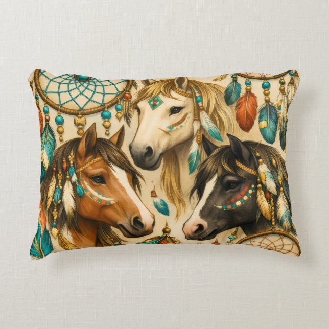 Cojín Decorativo Poneys atrapasueños (Anverso)