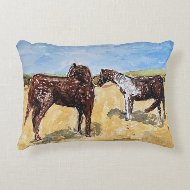 Cojín Decorativo Ponis de Assateague (Anverso)