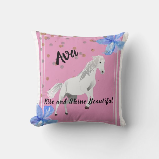Cojín decorativo Pony Blanco (Anverso)