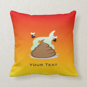 Cojín Decorativo Poo Stinky amarillo-naranja