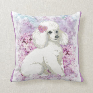 Cojín Decorativo Poodle blanco y lingotes