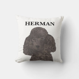 Cojín Decorativo Poodle negro personalizado