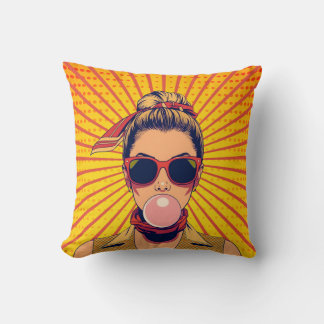 Cojín Decorativo  Pop Art Colorido  Arte Moderna Vibrante