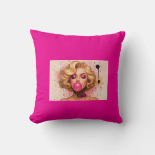 Cojín Decorativo Pop Art Glam – Mujer Rubia 