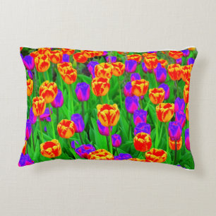 Cojín Decorativo Pop Art Neon Tulips