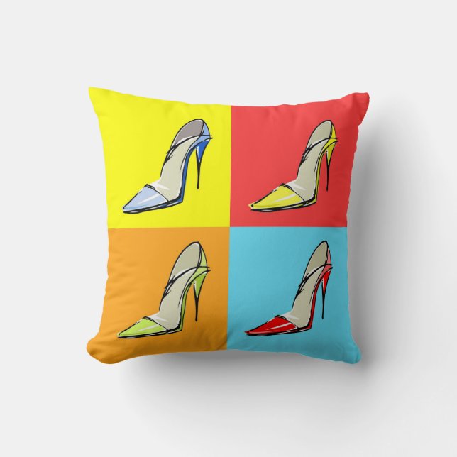 Cojín Decorativo Pop Art Stilettos Pillow, Pillow Tema de la moda (Anverso)