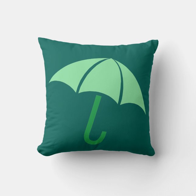 Cojín Decorativo Pop Art Umbrella Verde (Anverso)