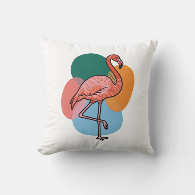 Cojín Decorativo Pop de Flamenco (Anverso)