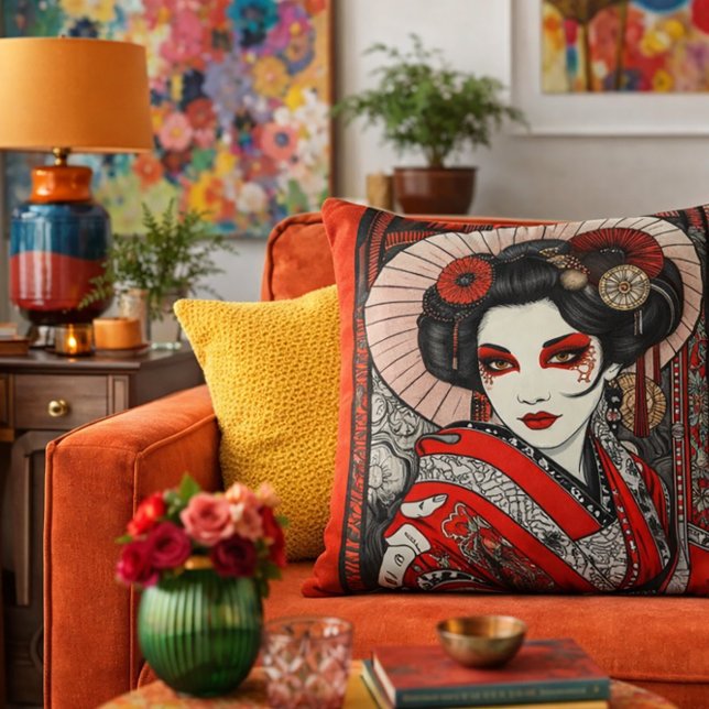 Cojín Decorativo Pop Geisha (Subido por el creador)