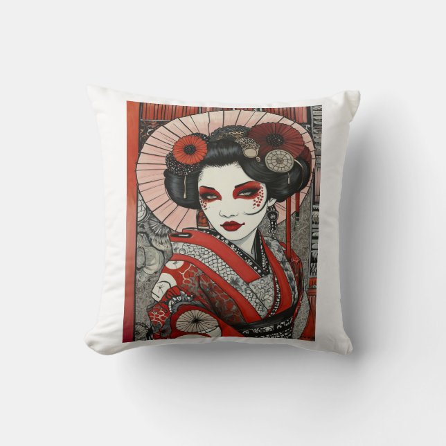 Cojín Decorativo Pop Geisha (Anverso)