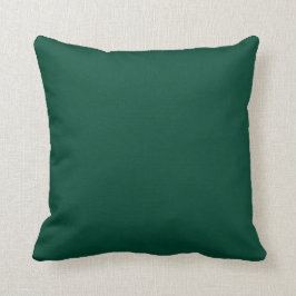 Cojín Decorativo Pop verde de bosque sólido de color