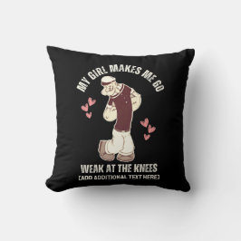 Cojín Decorativo POPEYE Día de San Valentín Divertido Debilitado De