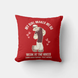 Cojín Decorativo POPEYE Weak En El Día de San Valentín Divertido De