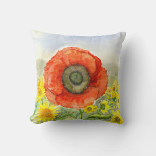 Cojín decorativo Poppy y Sunflowers