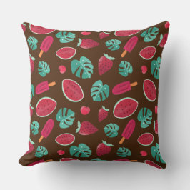 Cojín Decorativo Popsicle, cerezo, fresa y sandía