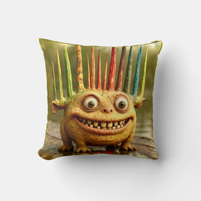 Cojín Decorativo Populares amigos - Poster monstruo arcoiris arreci (Anverso)