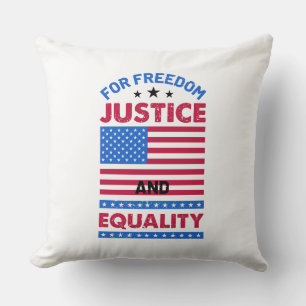 Cojín Decorativo Por la libertad, la justicia y la igualdad