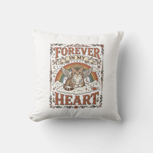 Cojín Decorativo Por Siempre En Mi Corazón Gato Memorial Puente Arc
