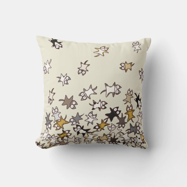 Cojín Decorativo Porciones de gatos (Anverso)