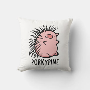 Cojín Decorativo Porky-pine Funny Porcupine Pig Pun