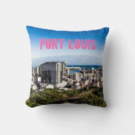 Cojín Decorativo Port Louis Skyline Capital de Mauricio