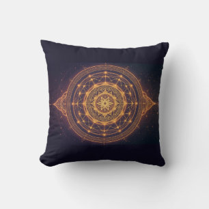 Cojín Decorativo Portal de la Luz Infinita – Un Mandala Sagrado